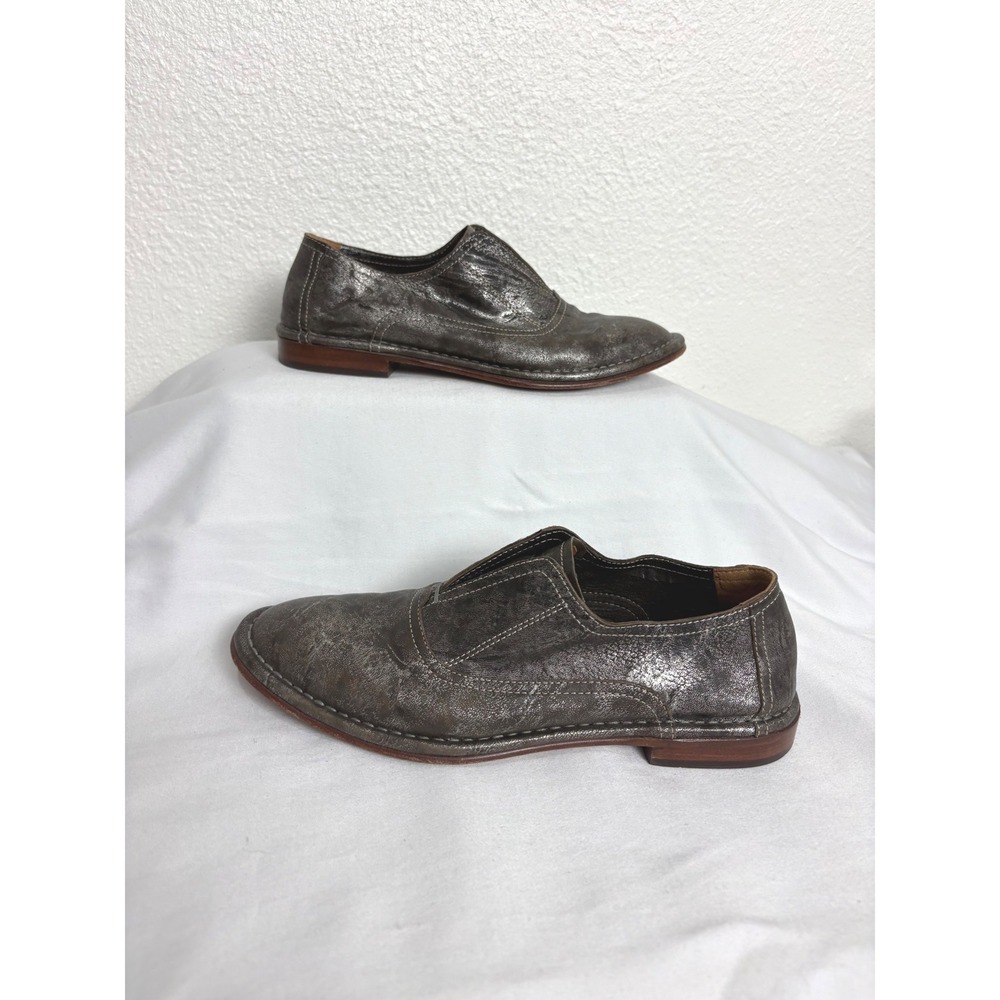 Trask Avery Metallic Silver Slip On Loafer Shoes Women Size 7.5 Business Casual